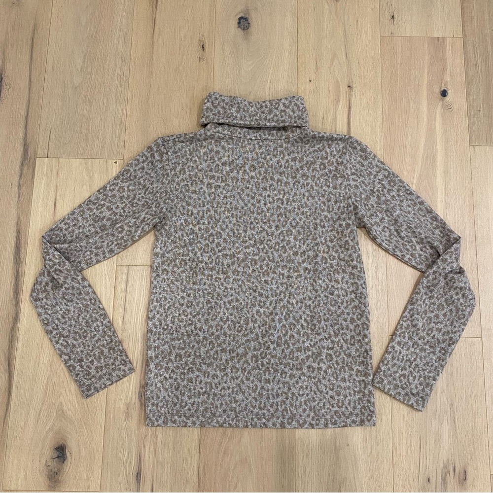Zara | Leopard Print Brown Turtleneck Longsleeve Top 🤎 - Picture 2 of 7